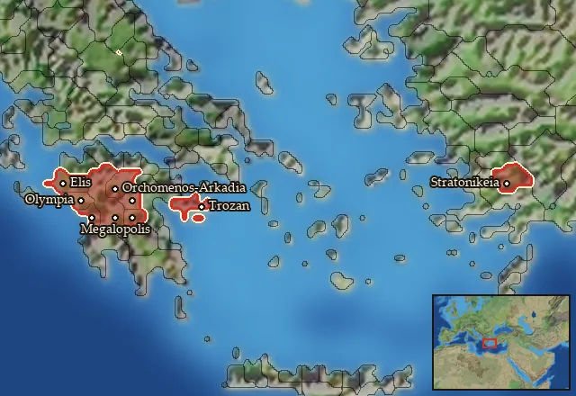Where Mercenary Achaian Hoplites can be hired