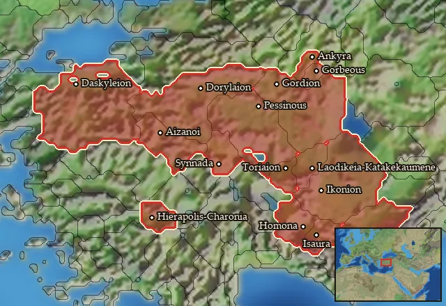 Where Phrygian Cavalry can be recruited