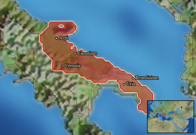 Where Messapian Lancer Cavalry can be recruited