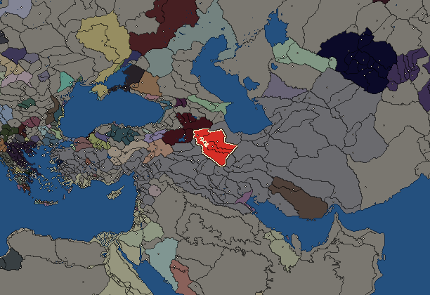 Starting territory of Atropatene, with its neighbours