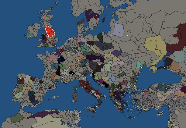 Starting territory of Brigantes, with its neighbours