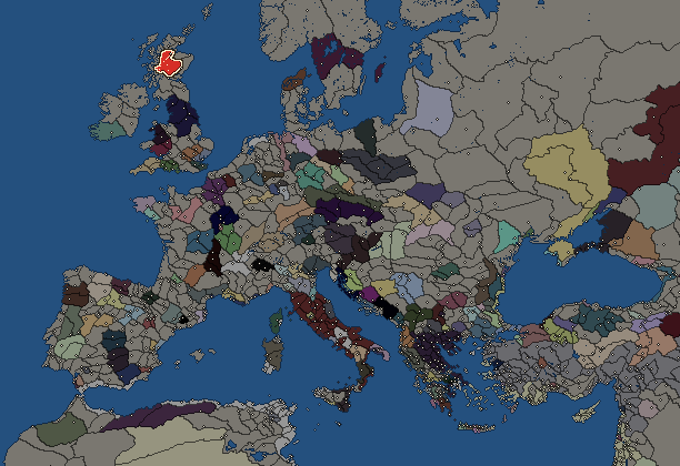Starting territory of Caledonii, with its neighbours
