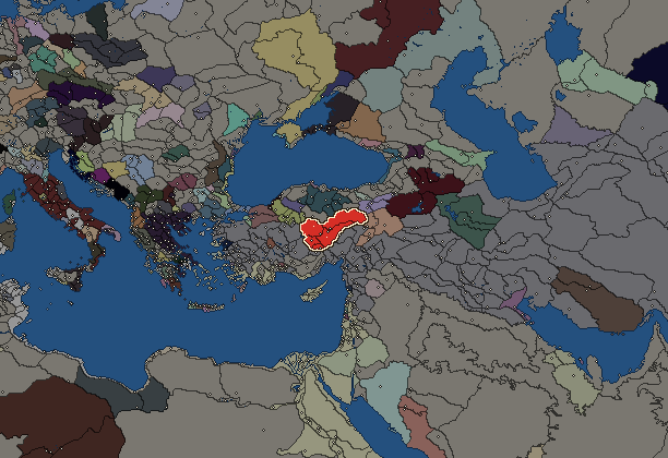 Starting territory of Cappadocia, with its neighbours