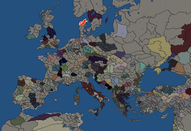 Starting territory of Cimbri, with its neighbours
