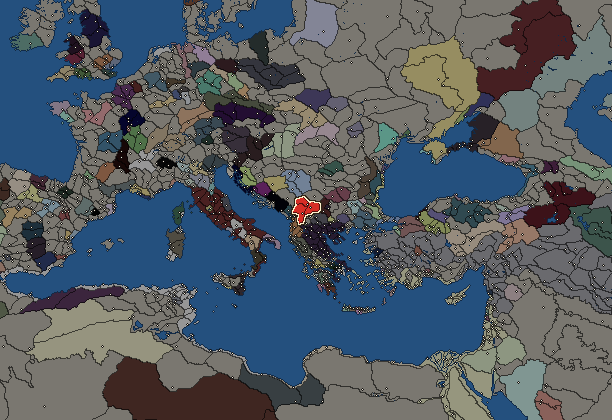 Starting territory of Dardania, with its neighbours