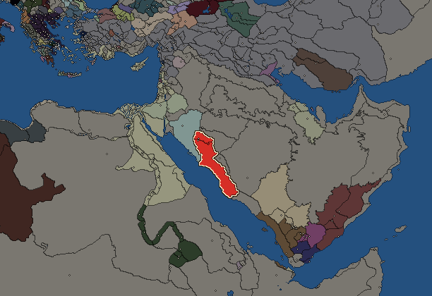 Starting territory of Lihyan, with its neighbours