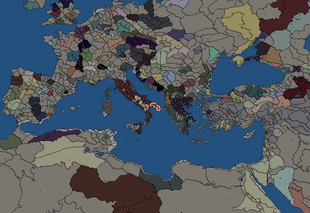 Starting territory of Messapians, with its neighbours