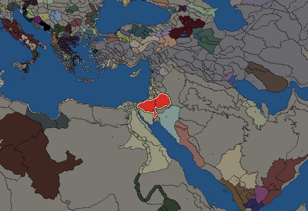Starting territory of Nabataea, with its neighbours