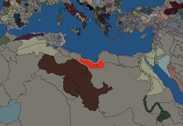 Starting territory of Nasamones, with its neighbours
