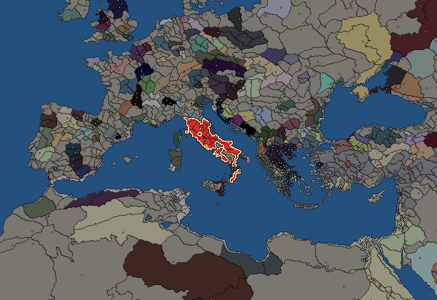 Starting territory of Rome, with its neighbours