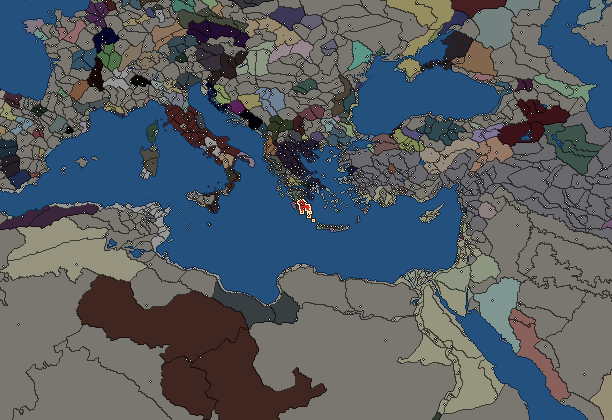 Starting territory of Sparta, with its neighbours