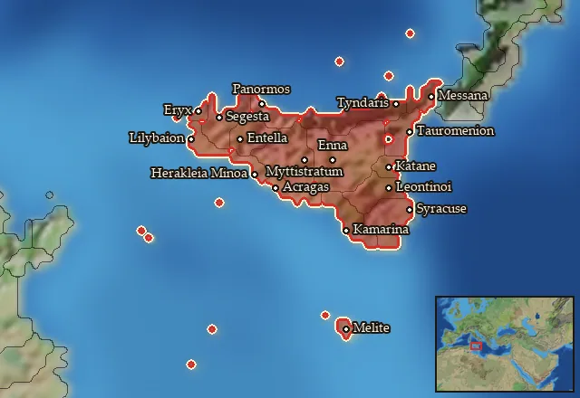 Regions of the Sicily mercenary pool