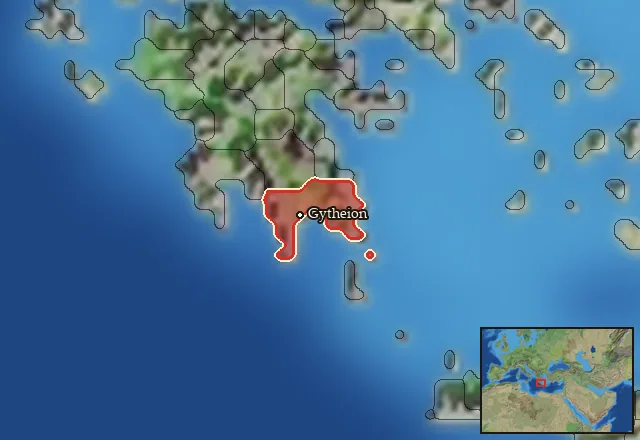 Regions of the Gytheion mercenary pool