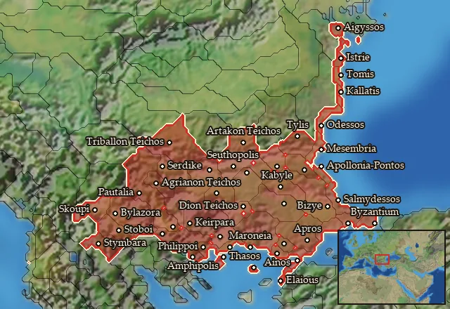 Regions of the Thrace mercenary pool