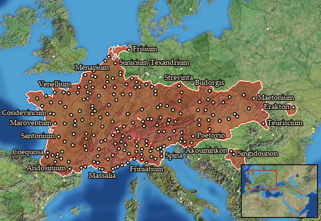 Regions of the Celtic mercenary pool