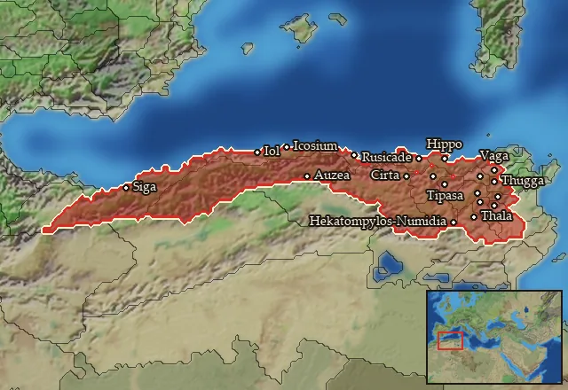 Regions of the Numidia mercenary pool