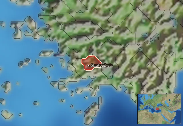 Regions of the Stratonikeia mercenary pool