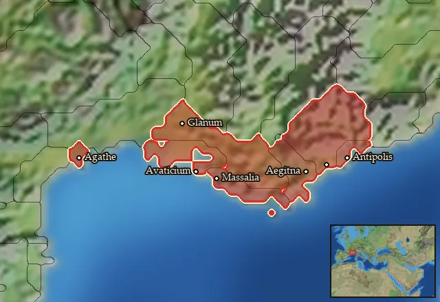 Regions of the Salluvia mercenary pool