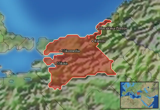 Regions of the Bithynia mercenary pool