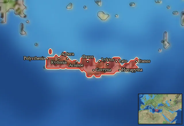 Regions of the Crete mercenary pool