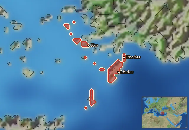 Regions of the Dorian Pentapolis mercenary pool