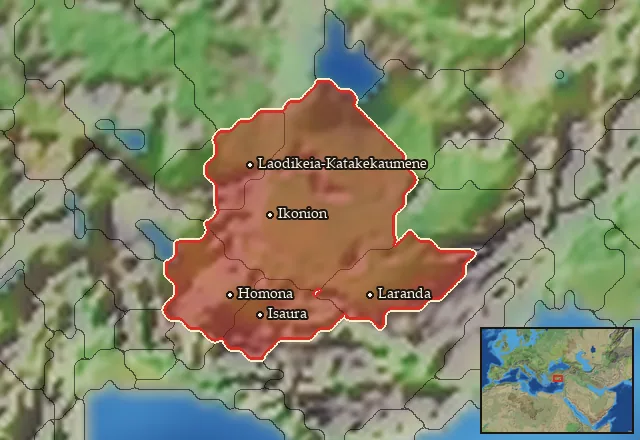 Regions of the Lycaonia Isauria mercenary pool