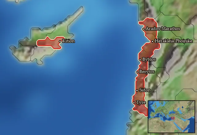 Regions of the Phoenicia mercenary pool