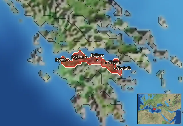 Regions of the Achaea mercenary pool