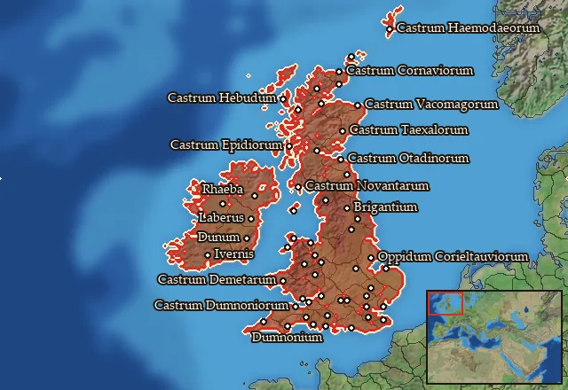 Regions of the Britannia mercenary pool