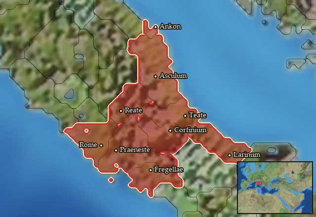 Regions of the Central Italy mercenary pool