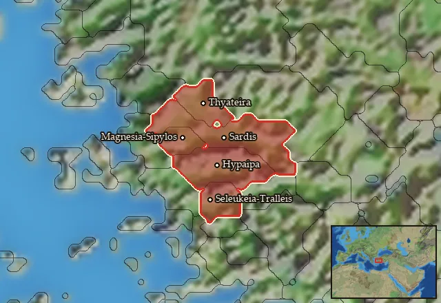 Regions of the Lydia mercenary pool
