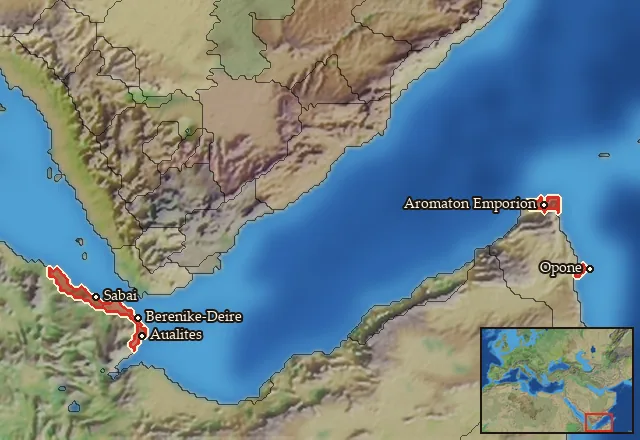 Regions of the Sabaean Africa mercenary pool