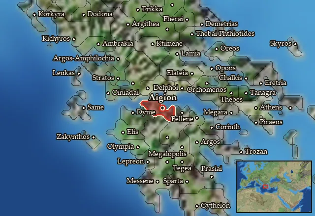 Map of Achaia and its neighbours