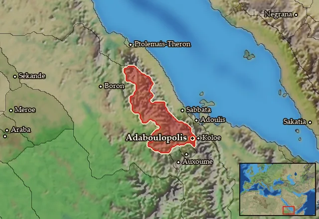 Map of Adaboulia and its neighbours