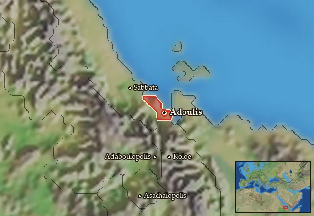 Map of Adouli and its neighbours