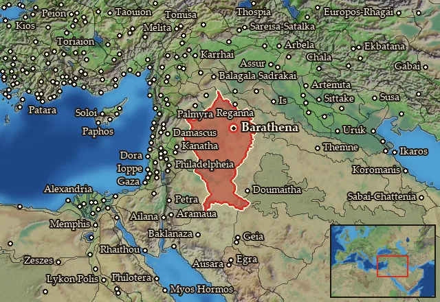 Map of Agraia-Agoubenia and its neighbours