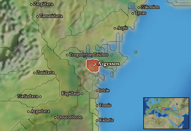 Map of Aigyssia and its neighbours