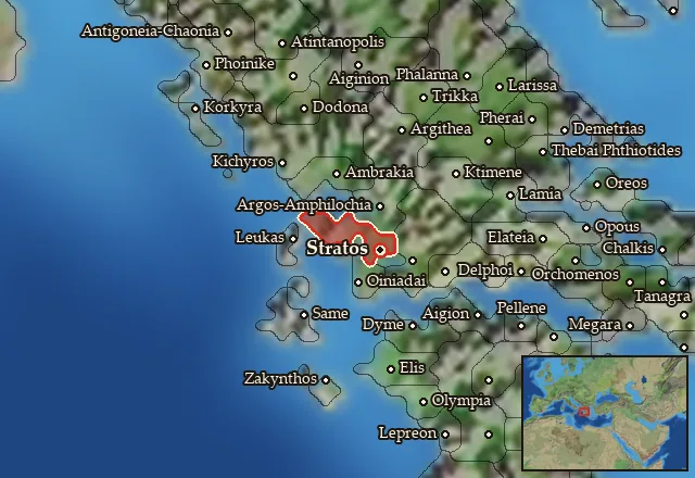 Map of Akarnania and its neighbours