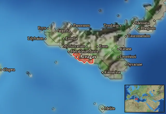 Map of Akragas and its neighbours