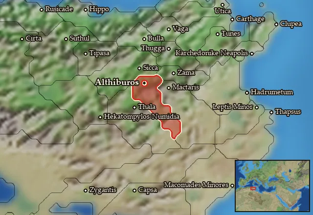 Map of Altiburosh and its neighbours