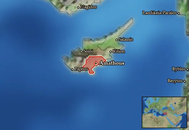 Map of Amathousia and its neighbours