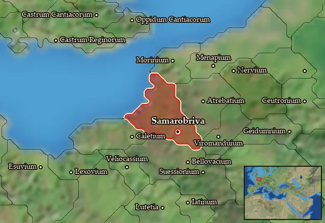 Map of Ambiana and its neighbours