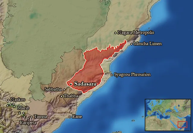 Map of Anatolike Chatramonitaia and its neighbours