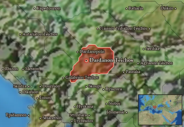 Map of Anatolike Dardania and its neighbours