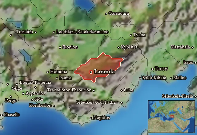 Map of Anatolike Isauria and its neighbours