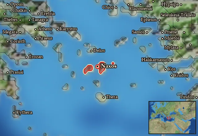 Map of Anatolike Kyklades and its neighbours