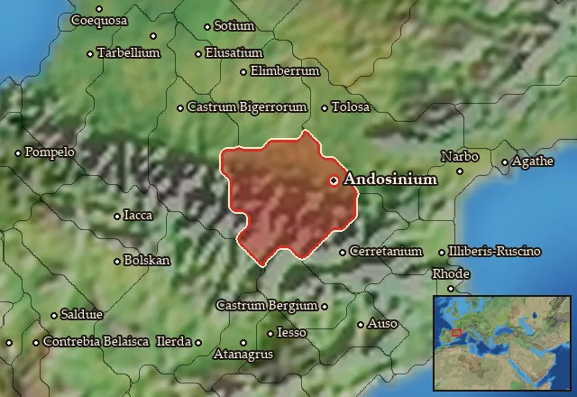 Map of Andosinia-Aerenosia and its neighbours