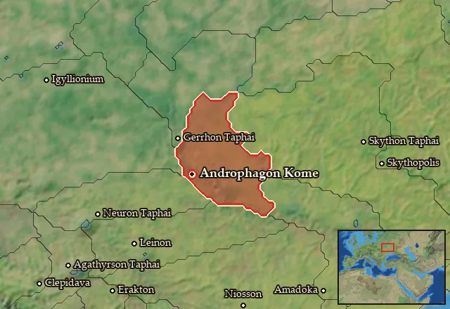 Map of Androphagia and its neighbours