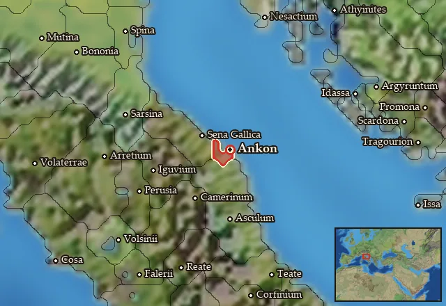 Map of Ankon Petra and its neighbours