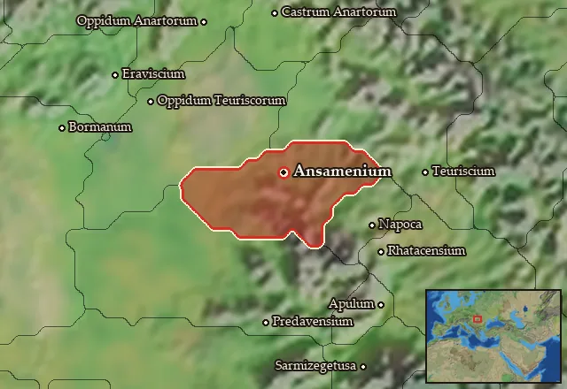 Map of Ansamenia and its neighbours